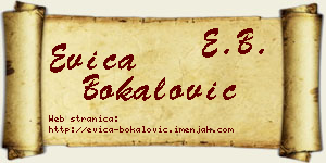 Evica Bokalović vizit kartica